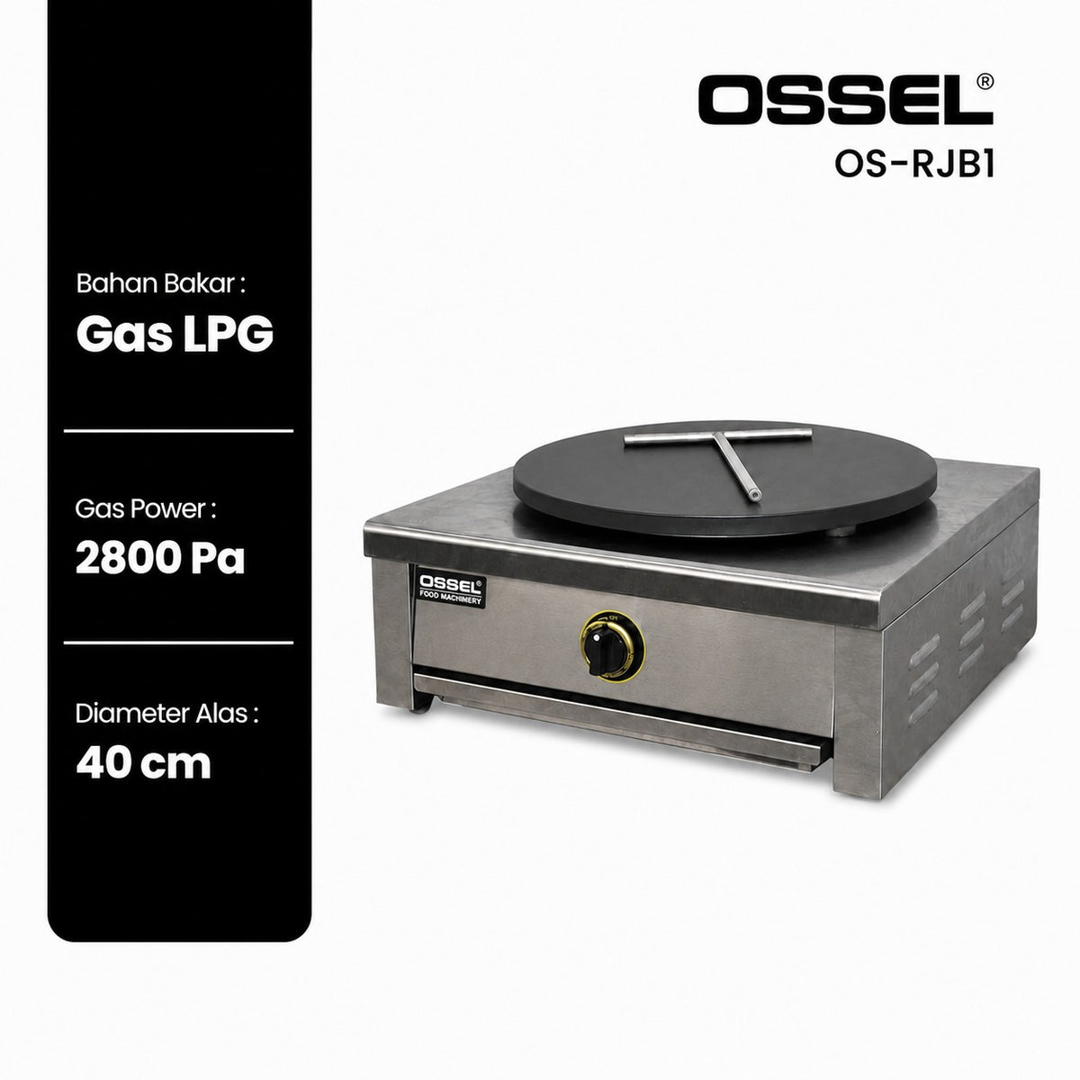 OSSEL Mesin Gas Crepes Maker 1 Tungku OS-RJB1