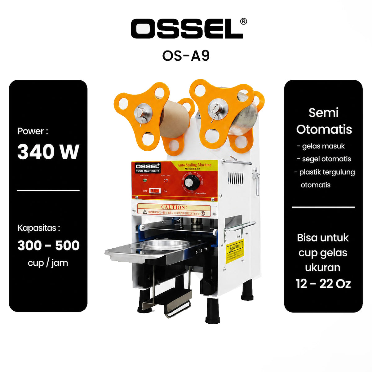 OSSEL Mesin Cup Sealer Semi Otomatis OS-A9