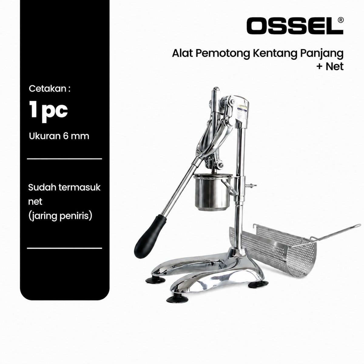 OSSEL Long Potato Cutter + Net