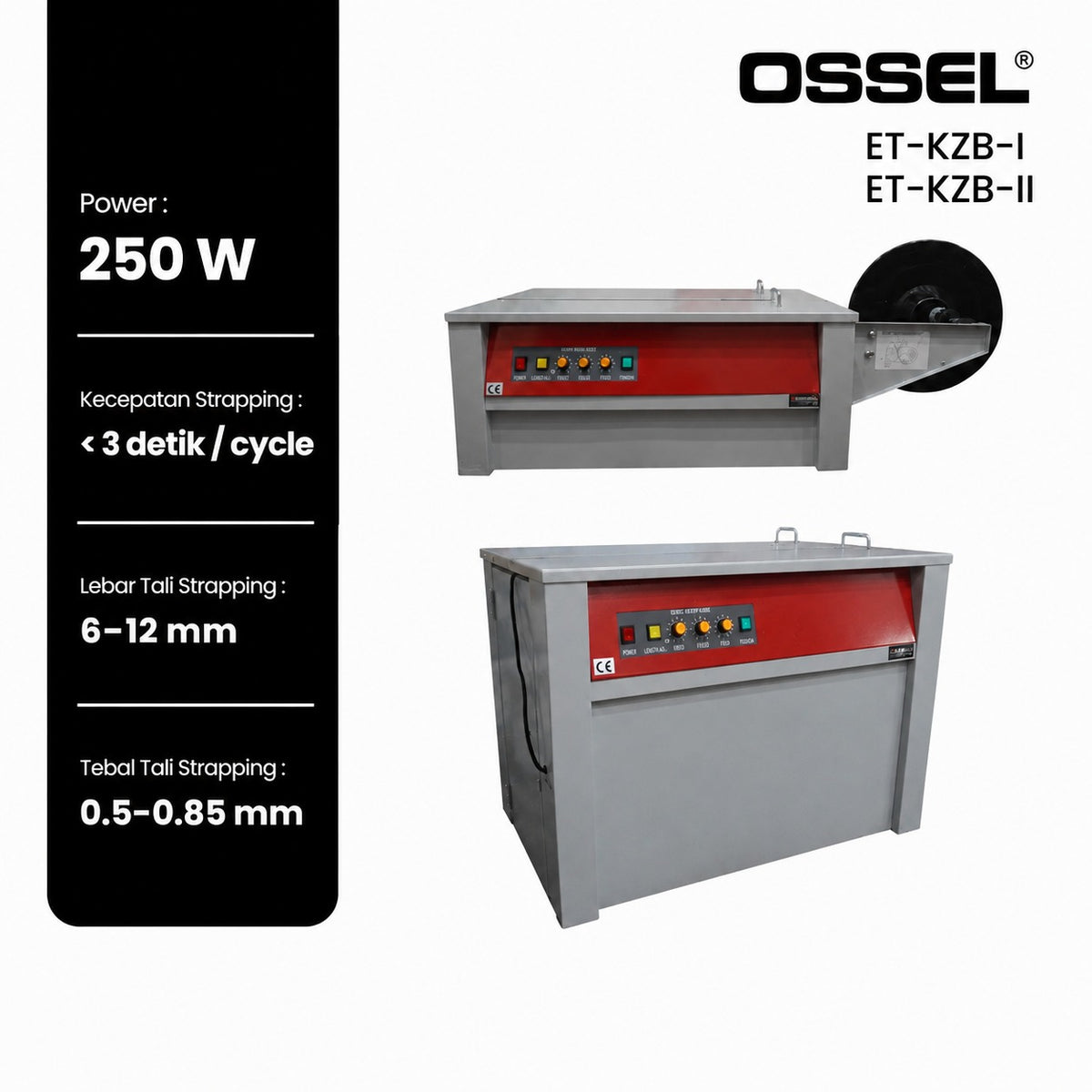 OSSEL Mesin Strapping Band Meja Rendah KZB-II