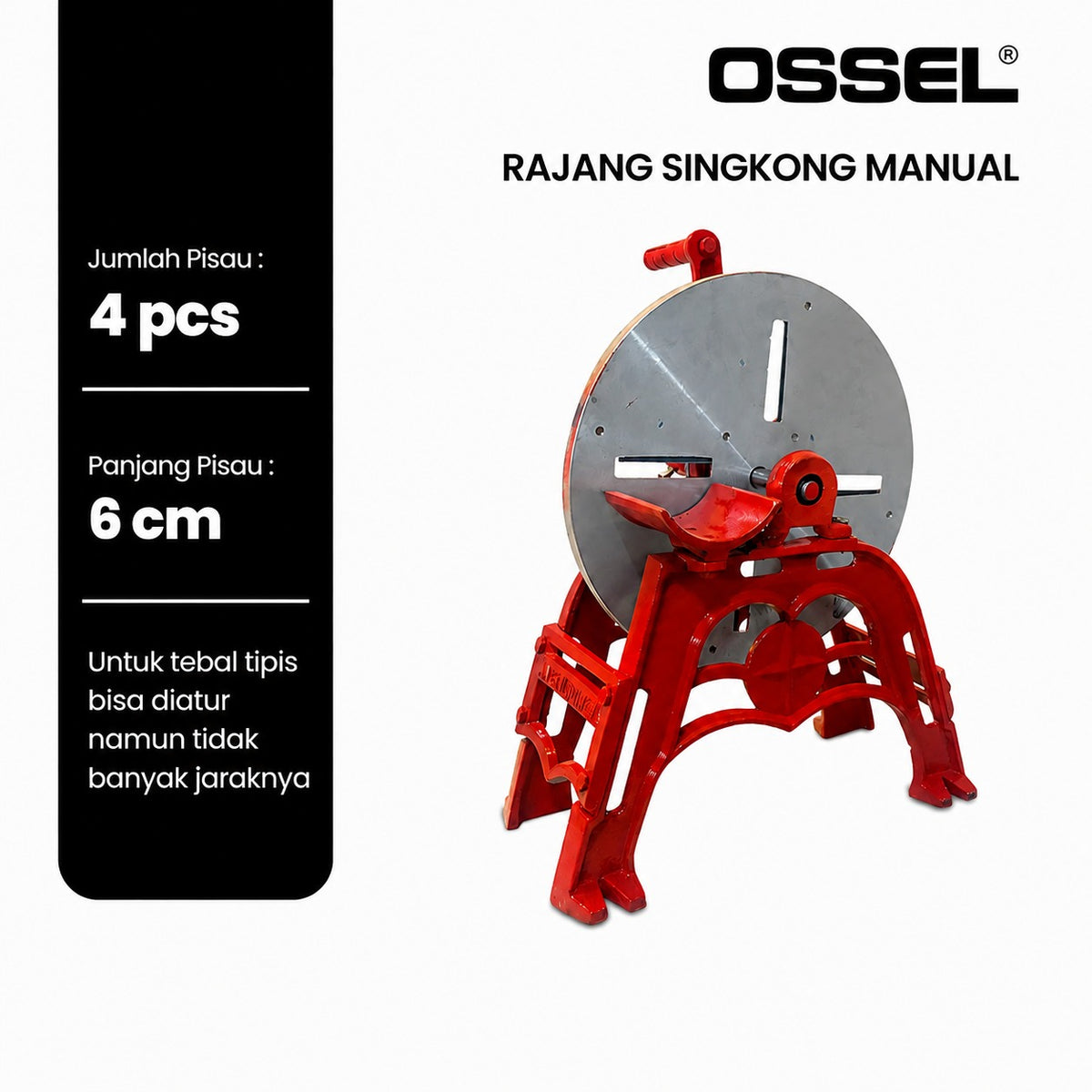 OSSEL Alat Rajang Singkong Manual