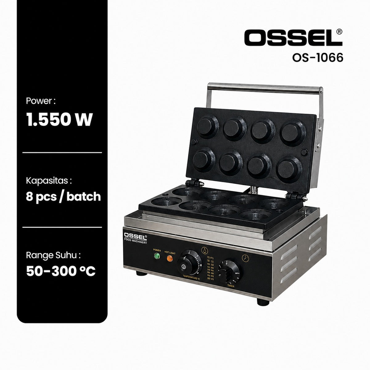 OSSEL Mesin Egg Tart & Kulit Pie 8 Cetakan OS-1066