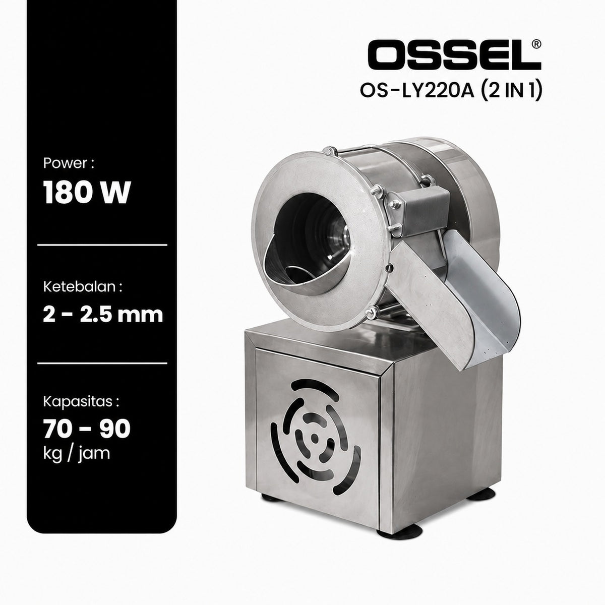 OSSEL Mesin Potong & Iris Kentang 2in1 OS-LY220A
