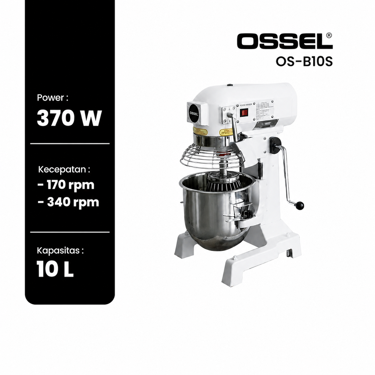 OSSEL Planetary Mixer 10 Liter OS-B10S
