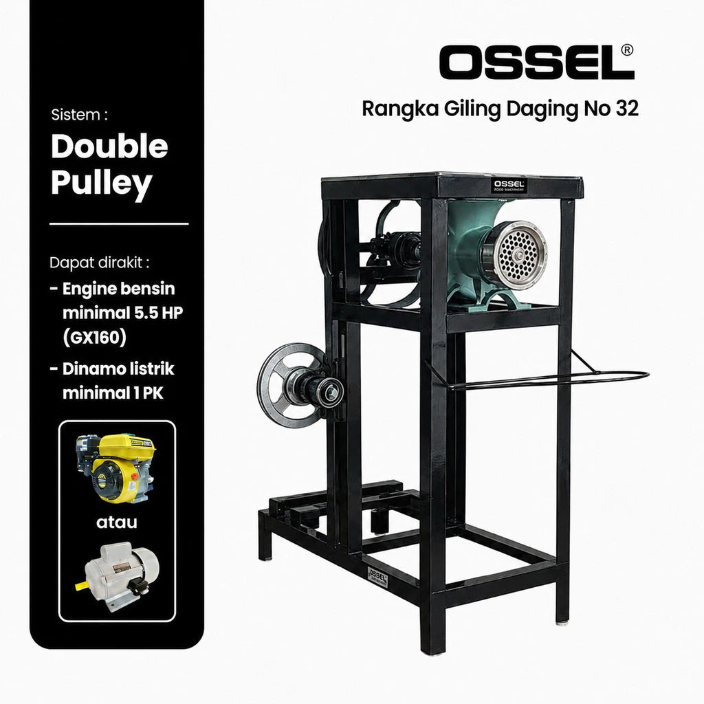 OSSEL Rangka Giling Daging No. 32 Double Pulley