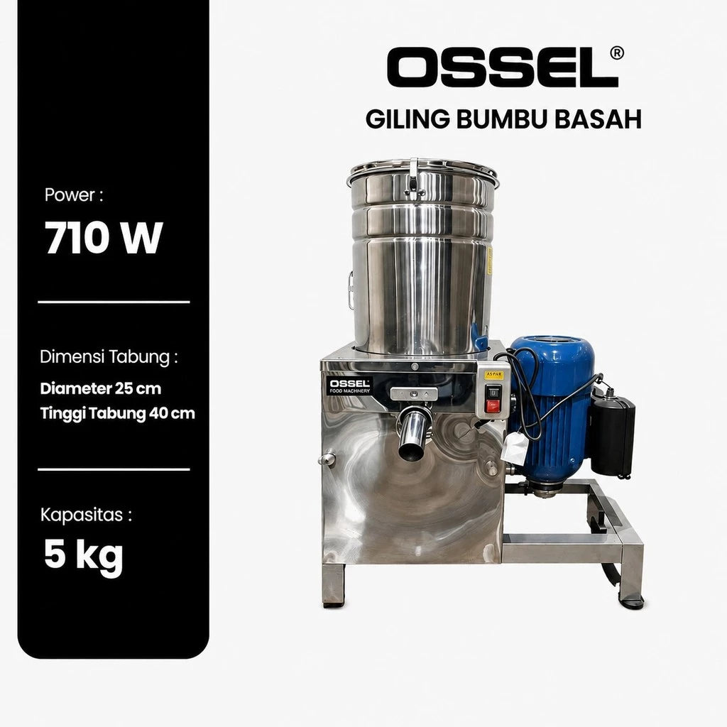 OSSEL Mesin Giling Bumbu Basah 5 Kg – Stainless Steel
